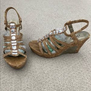 FREE W PURCHASE Wedges Sandals High Heels Cork 6.5
